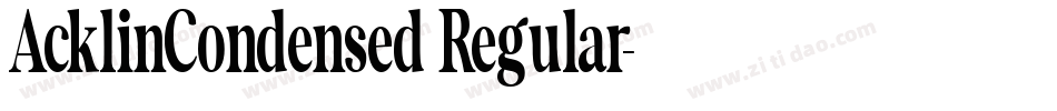 AcklinCondensed Regular字体转换